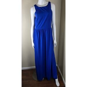 Vince Camuto Royal Blue Sleeveless Maxi Dress Smocked Sides - Size 12